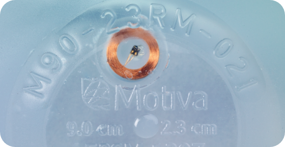 Motiva® Preservé™ 5 close up from a motiva implant
